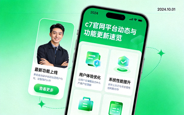 C7官网平台动态与功能更新速览主图 绿色调官网资讯界面示意